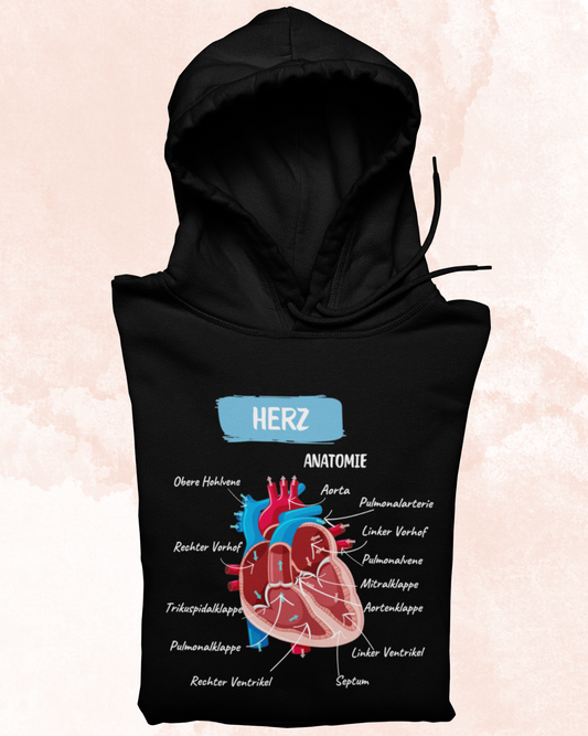 Herz Anatomie Hoodie Unisex