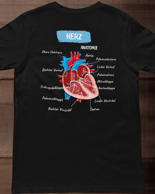 Herz Anatomie Rückseite Unisex T-Shirt