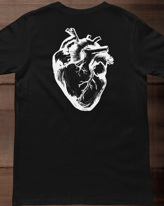 Anatomisches Herz Rückseite Unisex T-Shirt