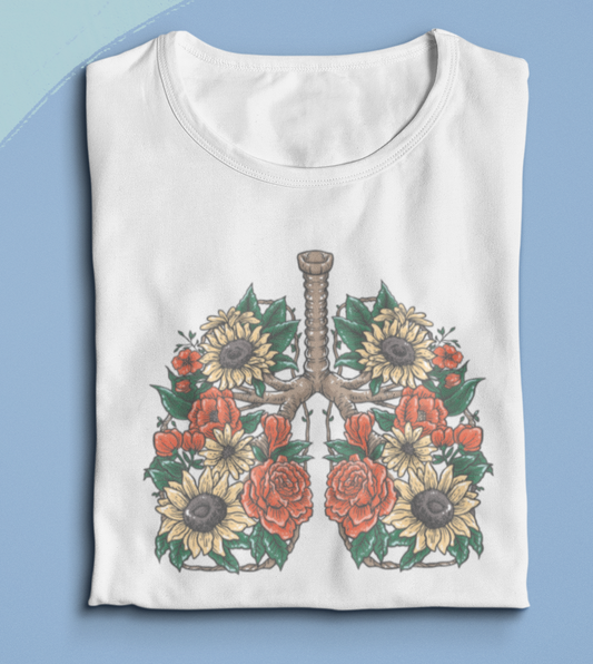 Lunge aus Blumen T-Shirt Frauen